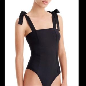 J crew ribbon straps one piece bathing suit